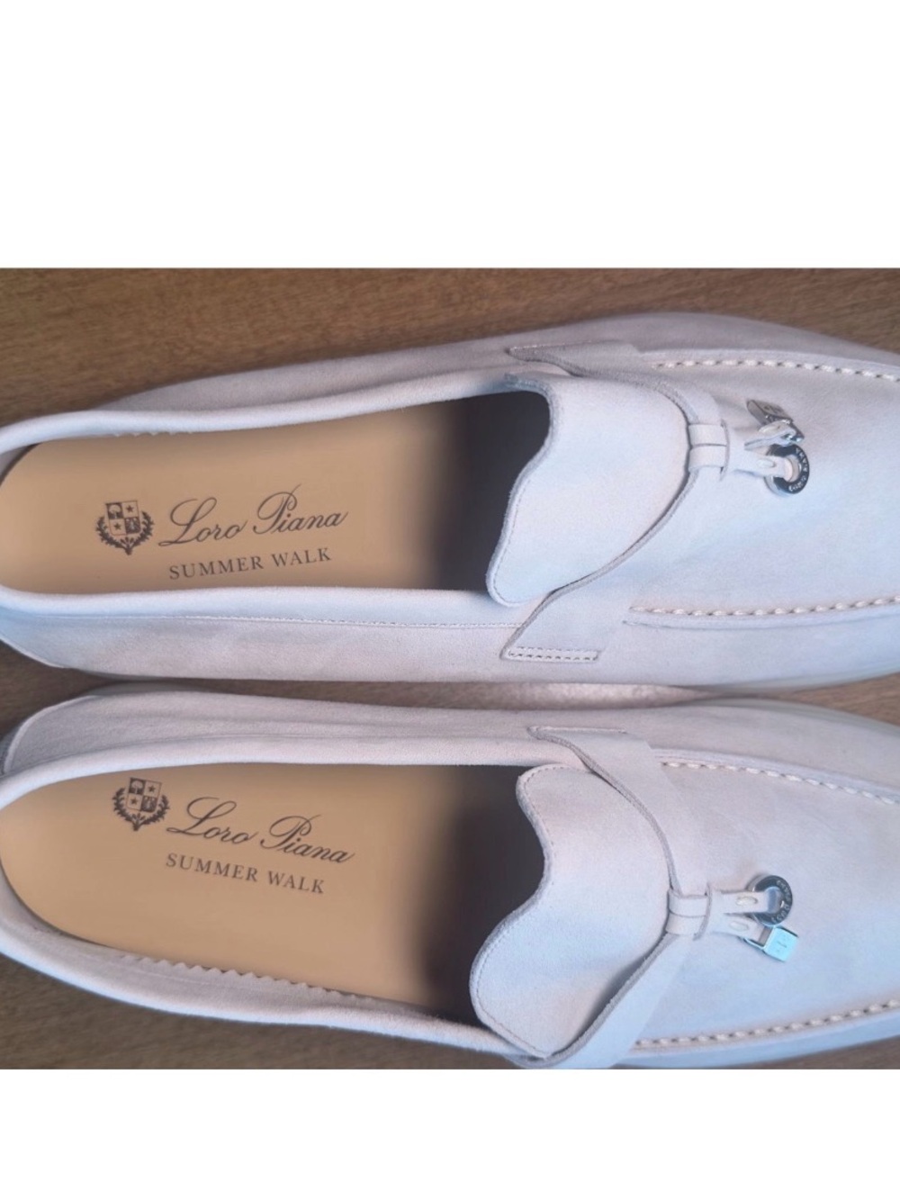 Loro Piana White Suede Bit Loafers
